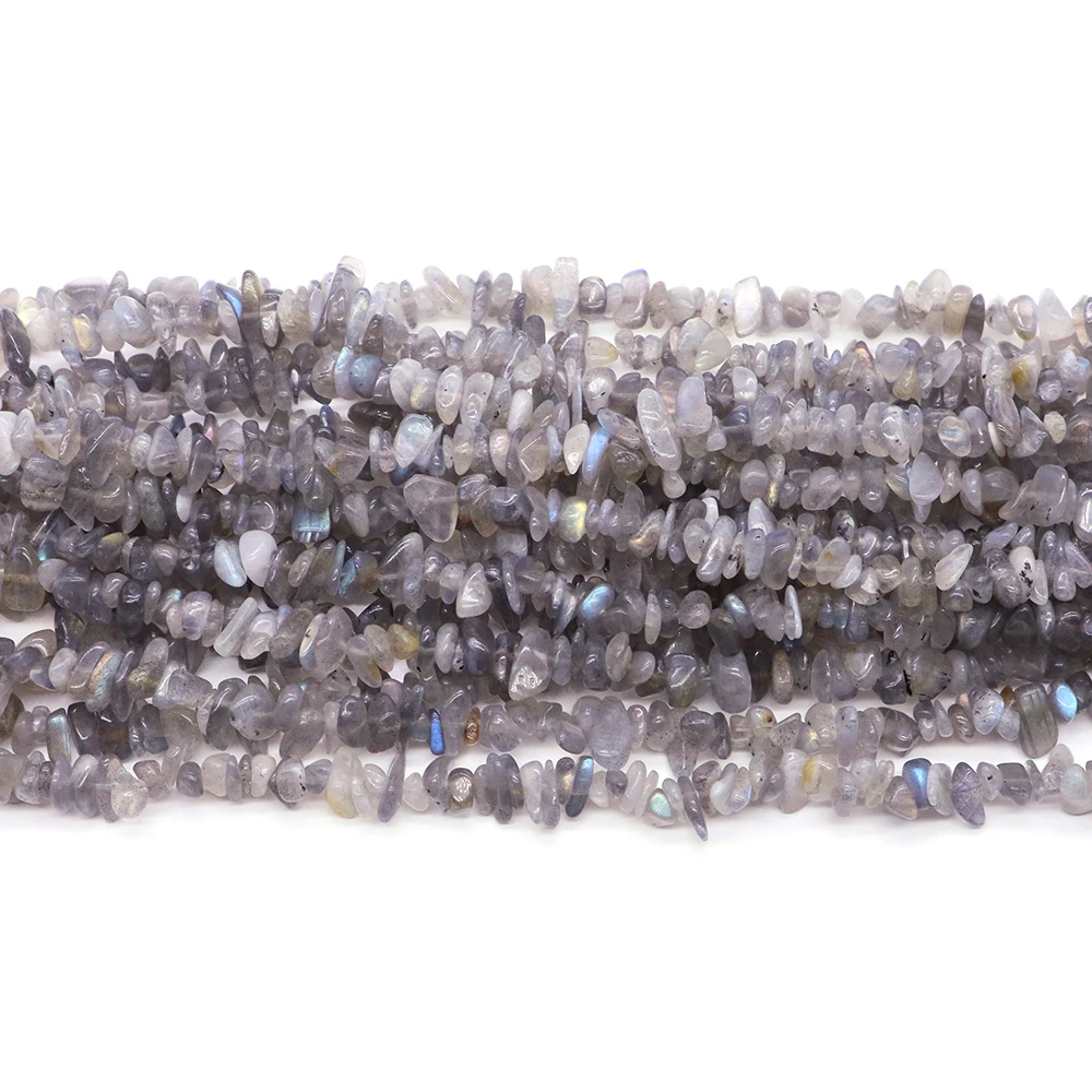 Irregular Natural Gravel Flash Labradorite Stone Loose Chips Beads Jewelry Making Diy Necklace Bracelet Accessory Holiday Gift view 3
