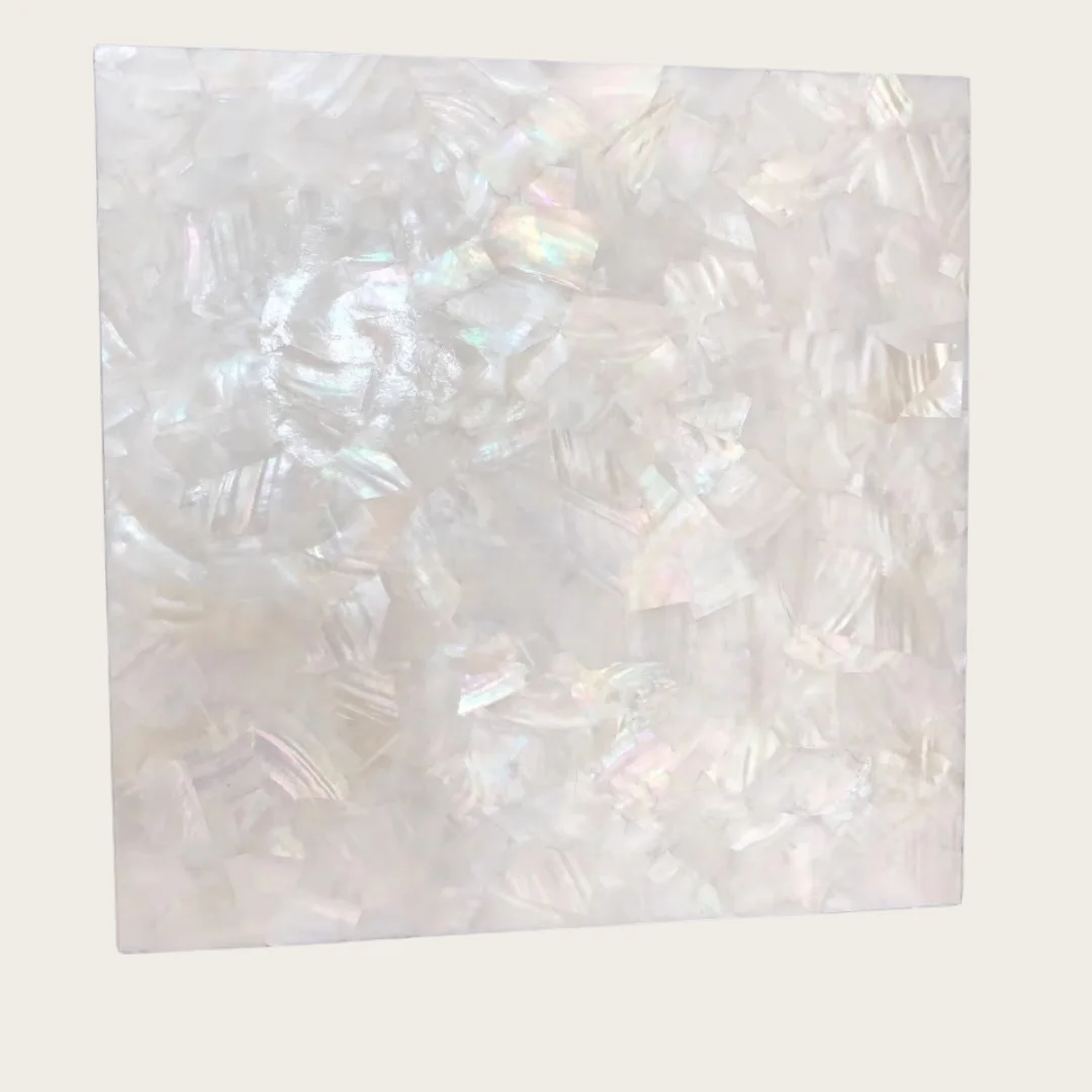 

30x30mmNatural Freshwater White Shell Paper Mother of Pearl Inlay Material for Lacquer Art Carving Furniture Countertop Decorati
