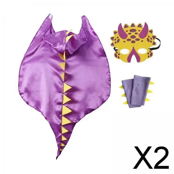 

Halloween Dinosaur Costume Plush Cloak Hat Set Cosplay Fairy Tale Costume for Women and Girls Dance Carnival
