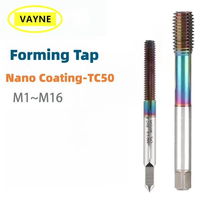 1PCS VAYNE HSSE American Forming Tap With TC50 UNC UNF UNS 2-56 4-40 5-40 6-32 3/16 5/16 3/8 7/16 1/2 9/16 5/8 Machine Fine Taps