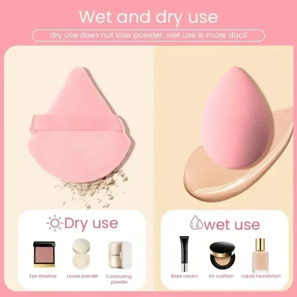 New 14Pcs Makeup Sponge Blender Cosmetic Puff Beauty Egg Foundation Sponges with Storage Bottle Powder Puffs Make Up Accessories