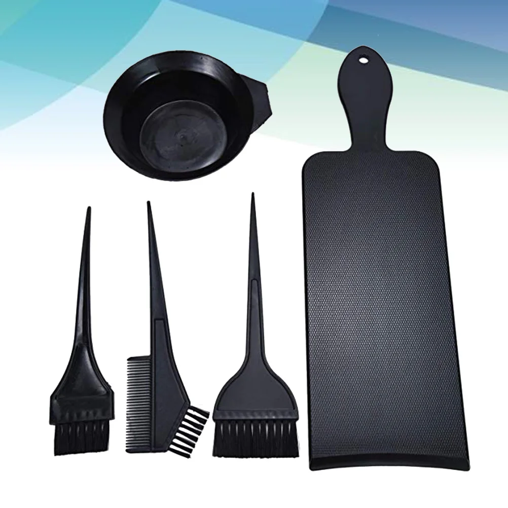 مجموعة أدوات تلوين الشعر مكونة من 5 قطع، مجموعة أدوات الصالون الأساسية بدون تجربة فوضوية، ملحقات صبغ الشعر للاستخدام المنزلي، لوحة تلوين