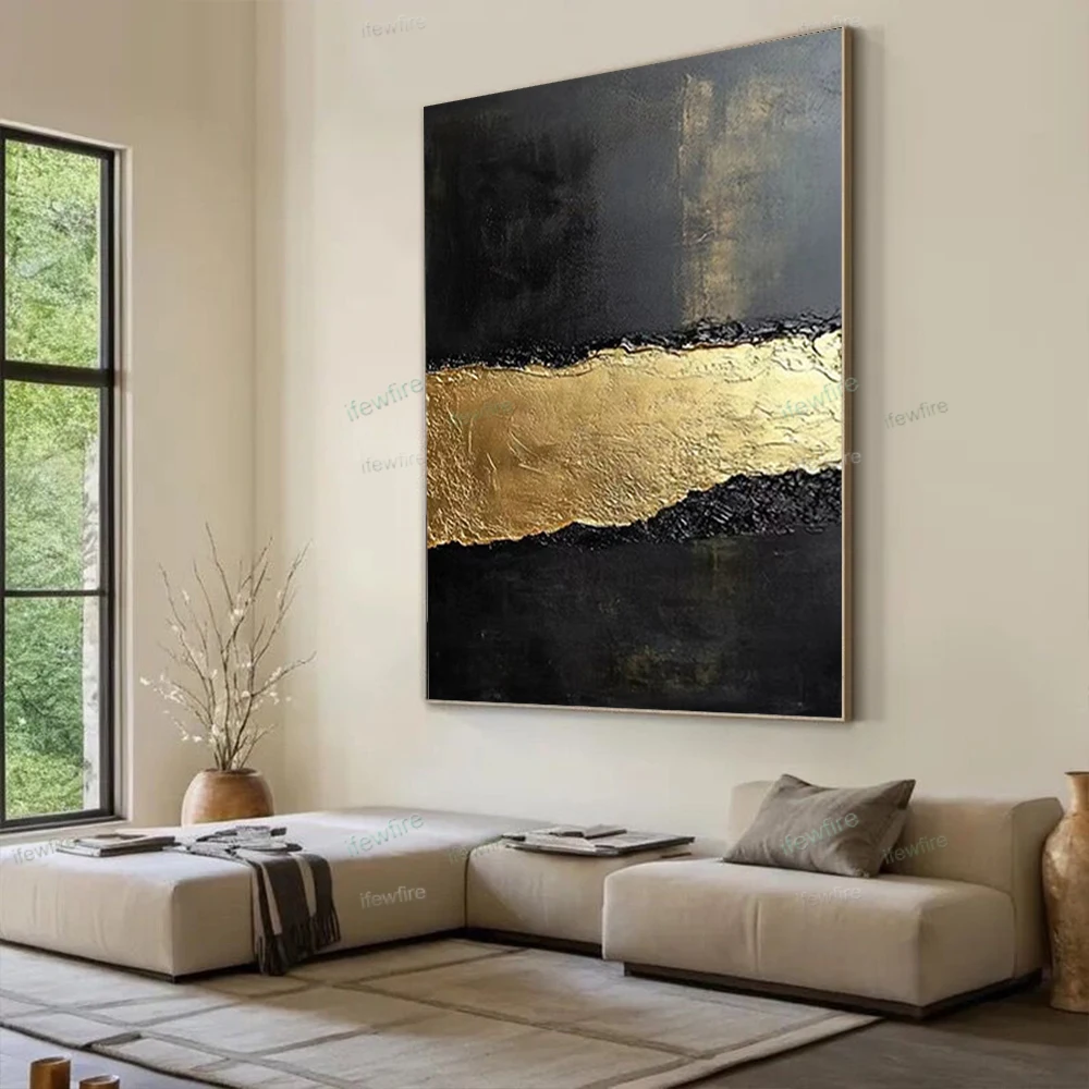 Large Wall Art Palette Knife Handmade Oil Painting Yellow Rose Flower Abstract Canvas Art On Home Living Room Decor Wall Picture