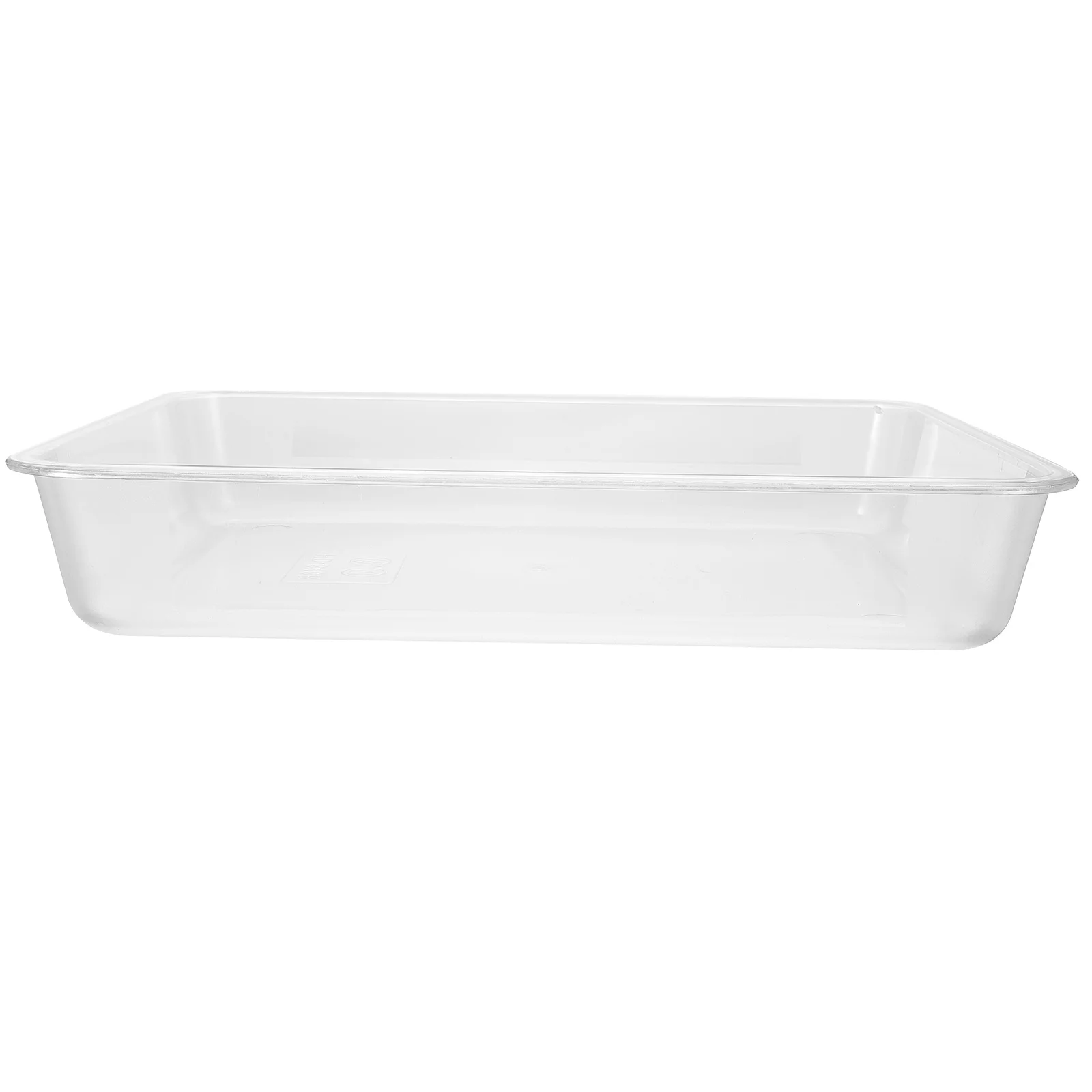 

Acrylic Salad Plate Transparent Food Tray Large Capacity Kitchen Supply Multi function Practical Use Non slip