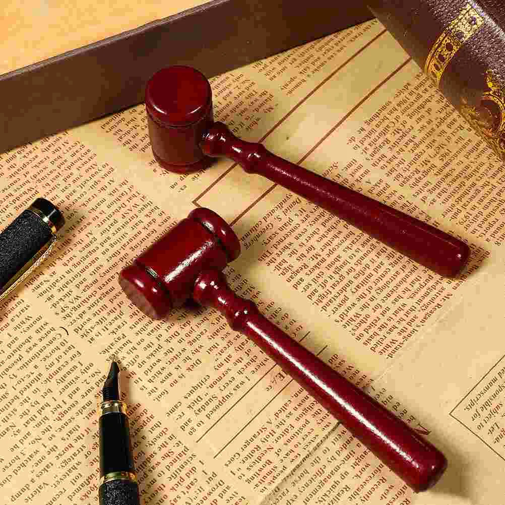 2 Pcs Solid Wood Judge Hammer Child 1100X350X200CM Wooden Gavel Props