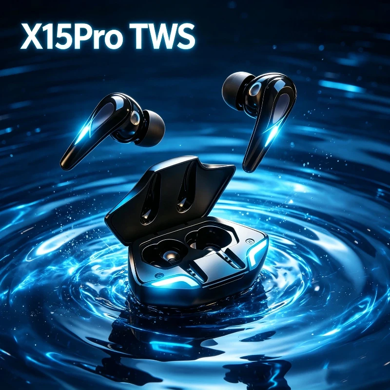 X15Pro Gaming Wireless bluetooth Headset TWS 5.3 Stereo Earbuds Low Latency Earphones Bluetooth With Mic for smartphones