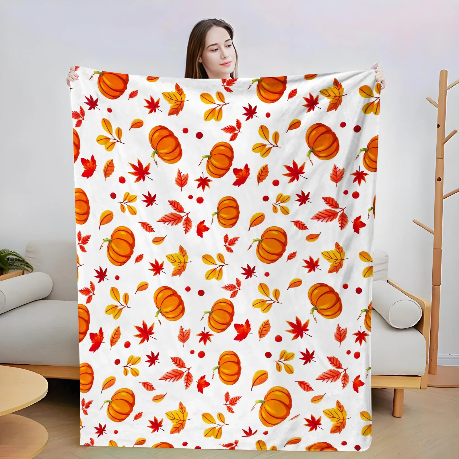 New Flannel Halloween Blanket Blanket Digital Printing Office Air Conditioner Nap Blanket Sofa Blanket Single Layer