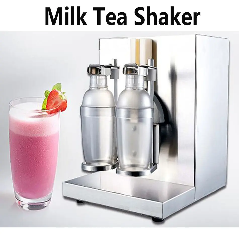 Commercial Double End Milk Tea Shaking Machine Snow Grams Shake Maker with 2 Bottles for Business Use