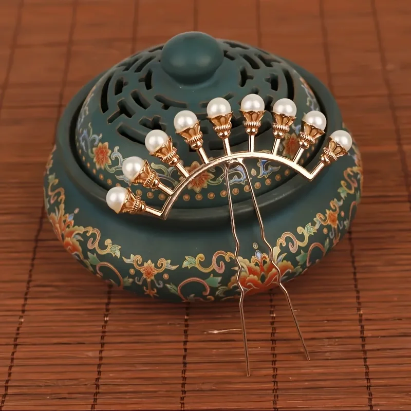 Neue Haarnadel im chinesischen Stil, einfacher Kopfschmuck, U-förmige Haarnadel, Haarkugel im antiken Hanfu-Stil, Kopfschmuck, Haarnadel im Hanfu-Stil – Detail 4
