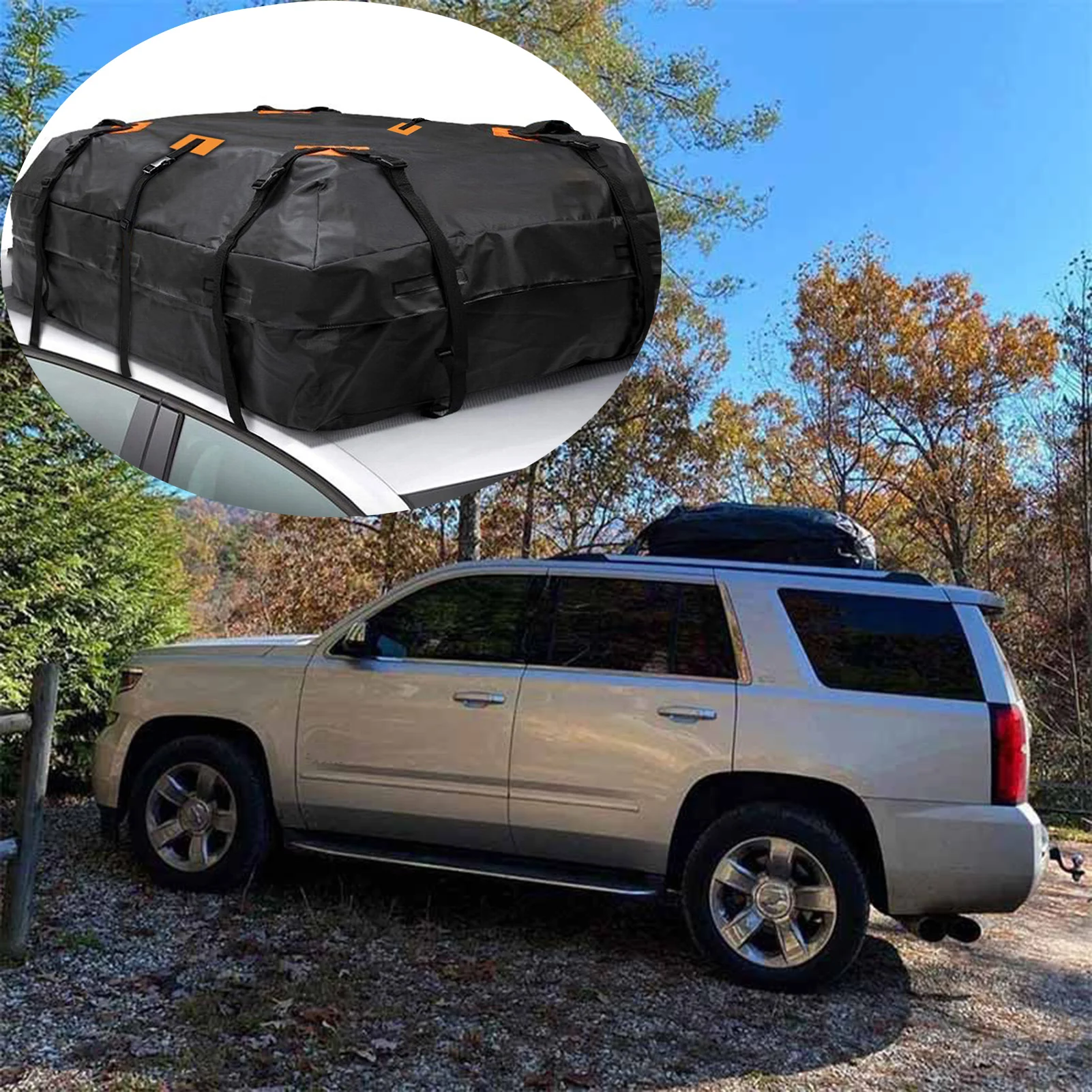 

600D Waterproof Cargo Bag Car Roof Cargo Carrier Universal Luggage Bag Storage Cube Bag 20 Cubic feet for All Cars