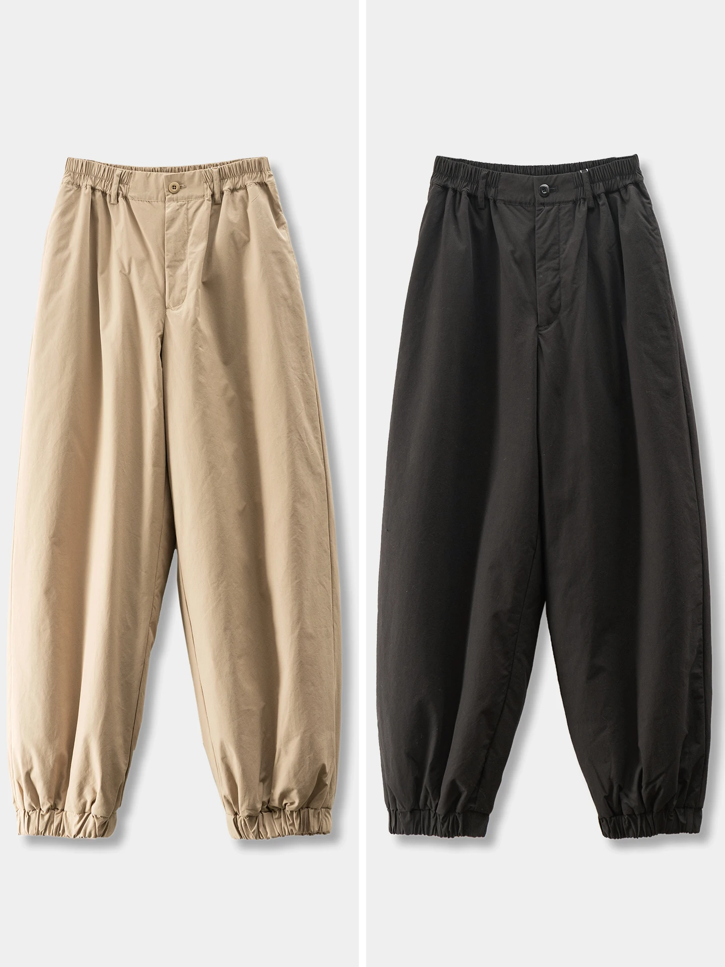 بنطلون نسائي 1 لشتاء 90 سروال أوزة أبيض عالي الخصر مدبب للنساء 540 جرام 87E3