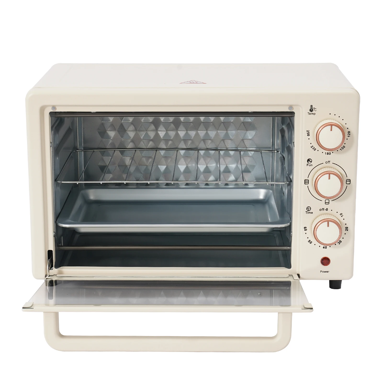 Horno Eléctrico de Acero Inoxidable con Puerta de Vidrio y Control de Temperatura Ajustable - Capacidad de 22L, Protección Contra Sobrecalentamiento, Diseño que Ahorra Espacio