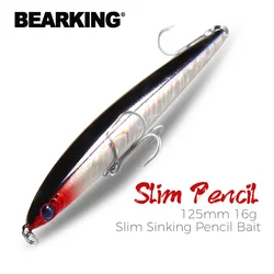 BEARKING  125mm 28g super casting Top fishing lures hard baits quality professional action penceilbait sinking fishing tackle