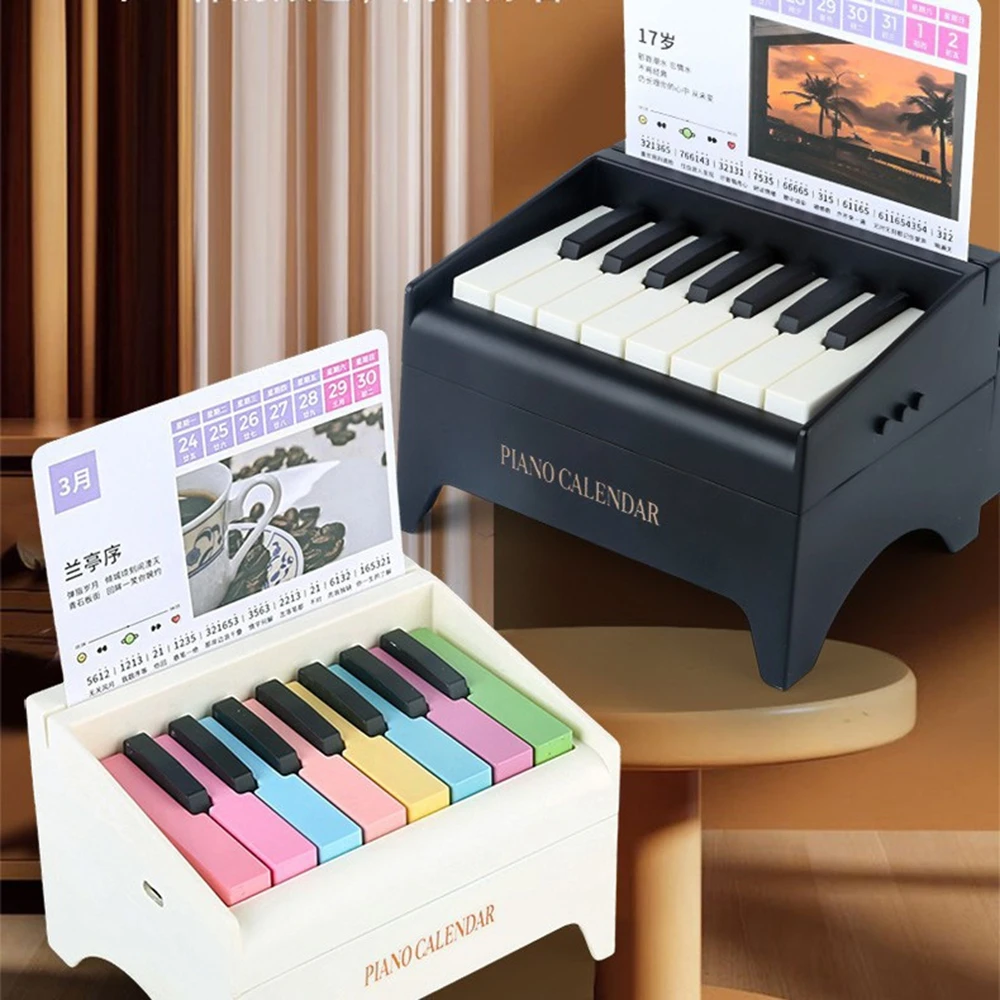 

Piano Calendar 2026 Playable Music Sheet Toy Desktop Peripheral Ornaments Mini Piano Calendar Gift with Piano Sheet Music
