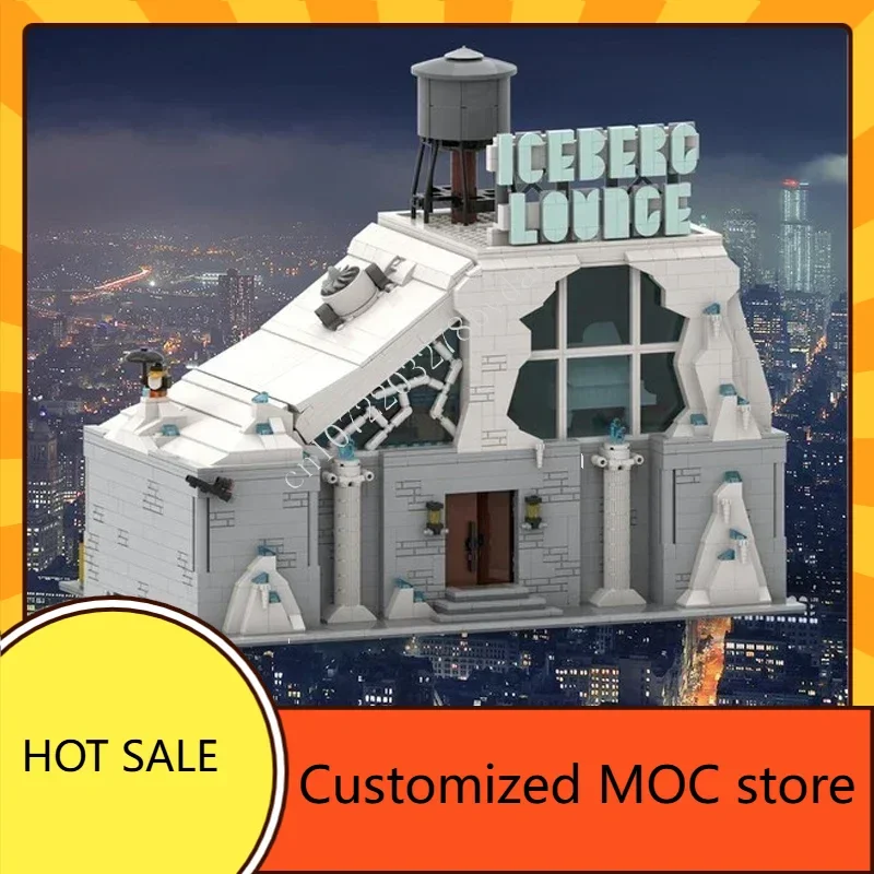 

2956 шт. Iceberg Lounge City Hot MOC креативные рождественские пазлы архитектура DIYA сборка Streetview игрушки на день рождения подарки