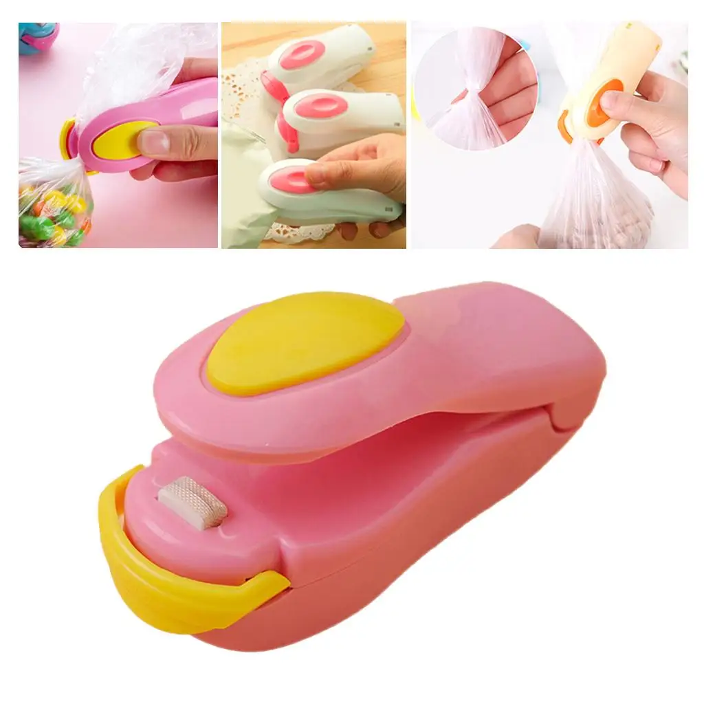 Portable Mini Heat Sealer Hand Press Sealing Machine Food Tray Sealer for Plastic Bags Packaging and Storage