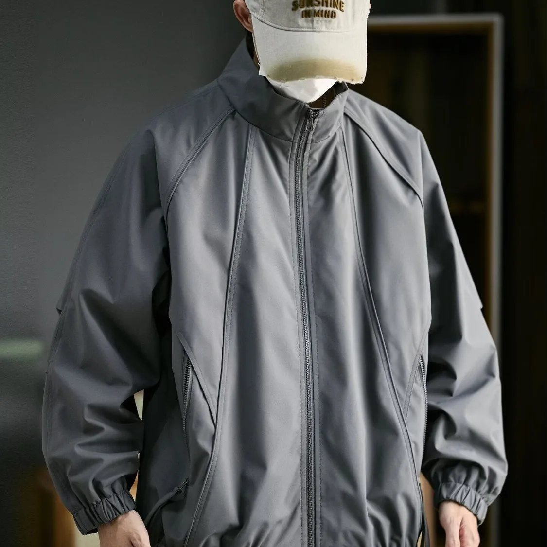 

Loose Men's Pilot Jaet Autumn Winter Faion Simple Sle Baseball Coat Windproof Outdoor Clothing Stand Fit Youth Trend