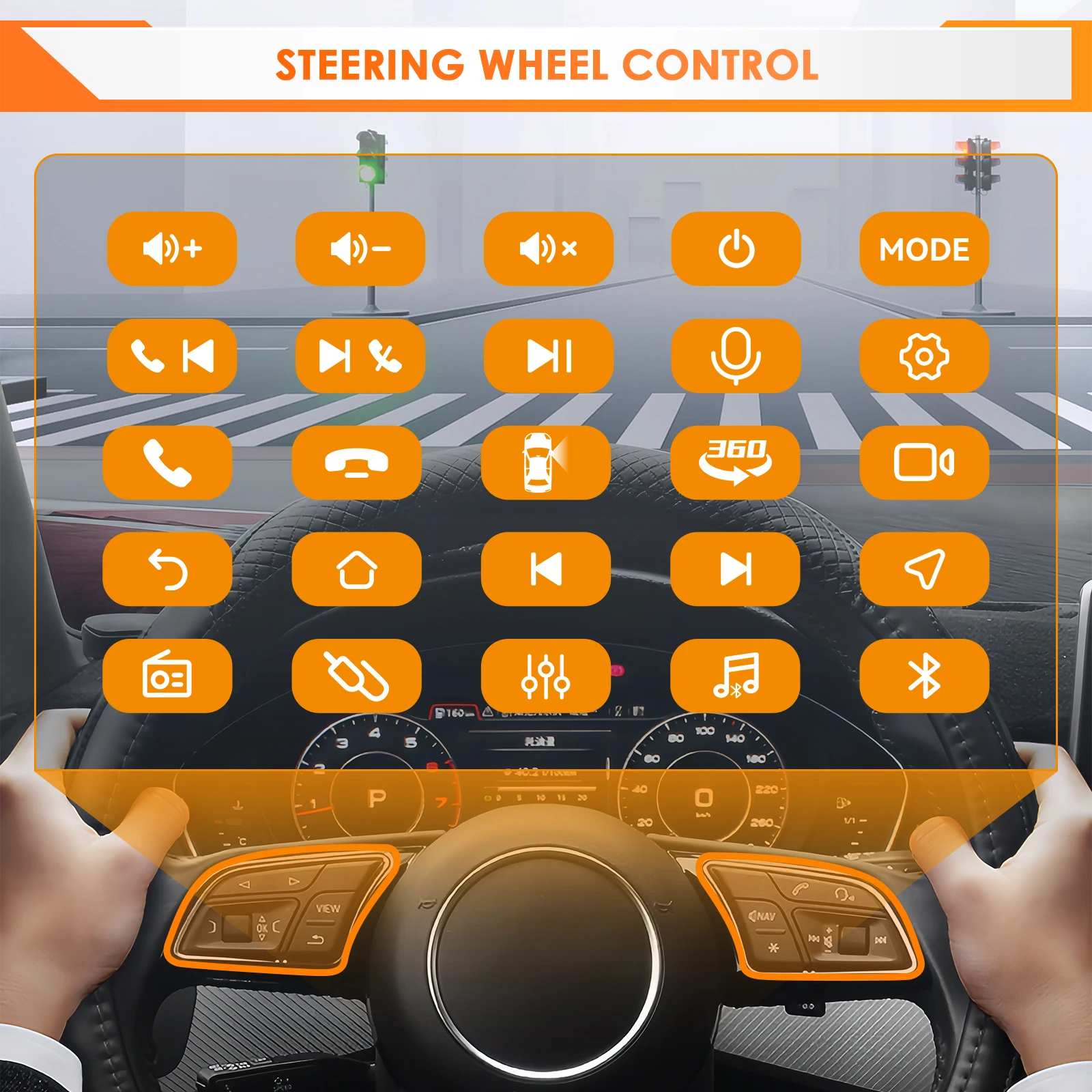 Hizpo Car Radio 2 Din Multimedia Player For Ford Kuga 2 Escape 2013-2017 9\'\' Android Auto Stereo GPS Navigation DSP RDS AI Voice