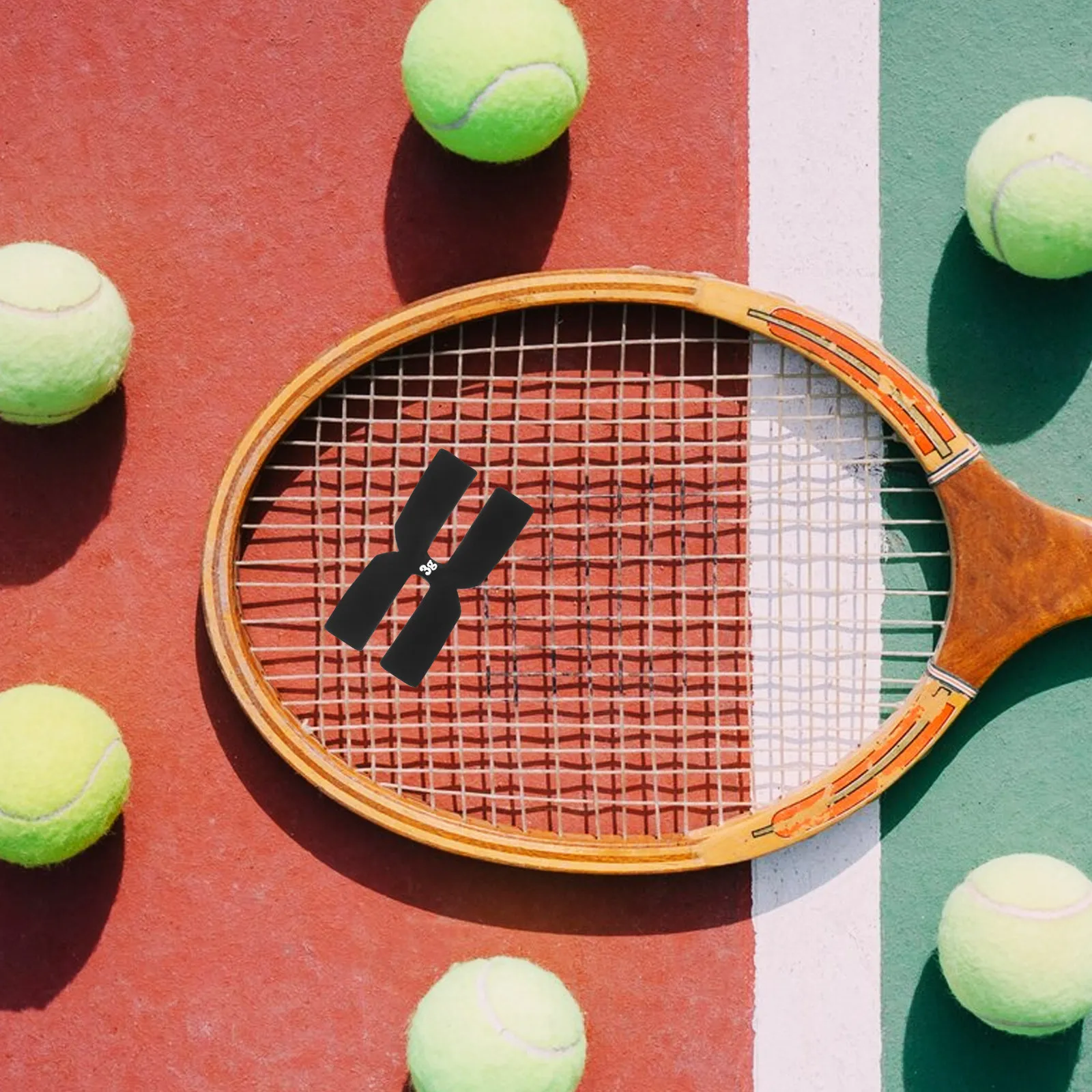 Tennis Racket Weighted Plate Silicone Weight Disc Adjustable Balance Pad for Better Control Power Durability Stylish Black Court