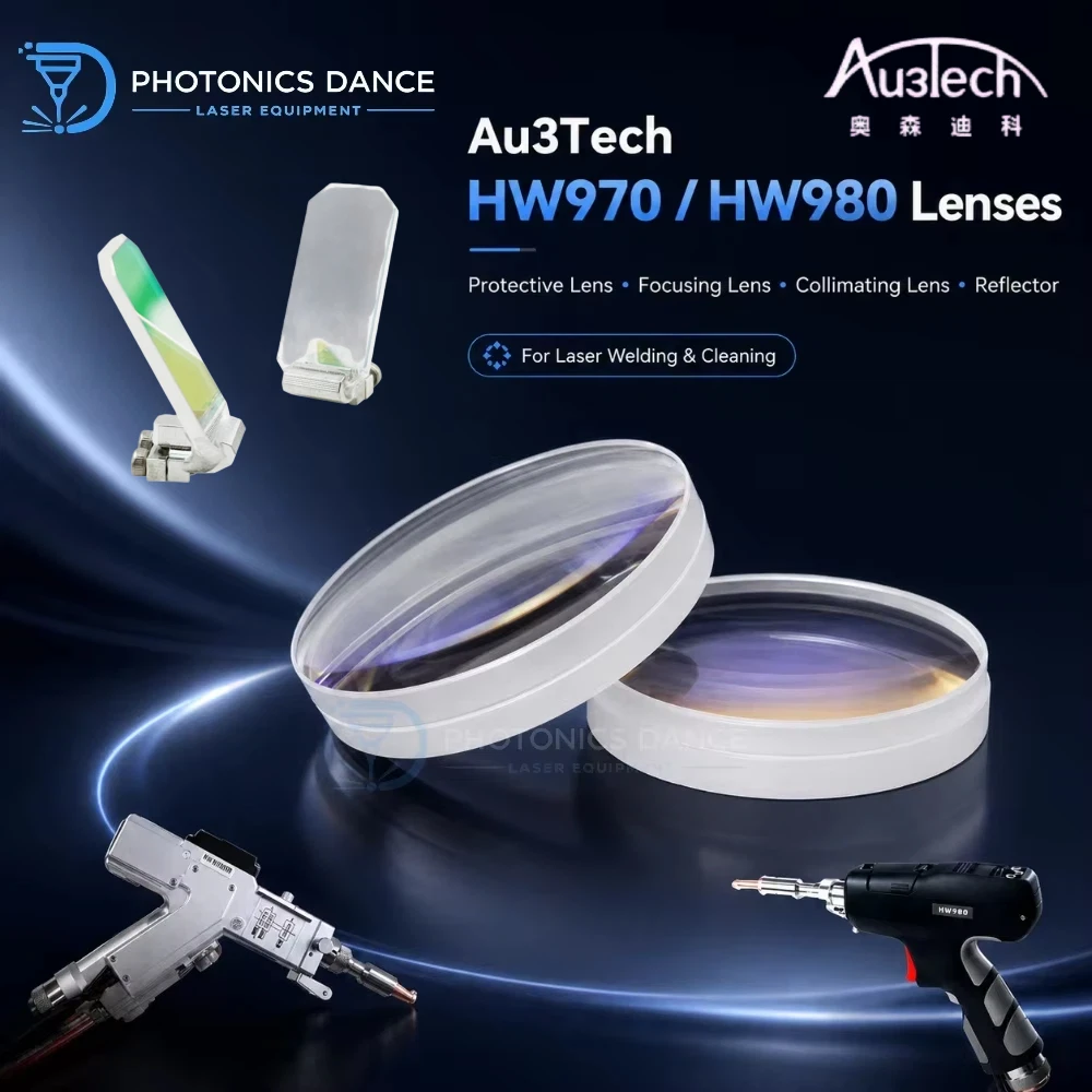 Au3tech Collimation Focus Lens D20F150 D20F600 Reflector For Handheld Laser Welding Gun Head HW980 HW970 Protective Lens 20*3