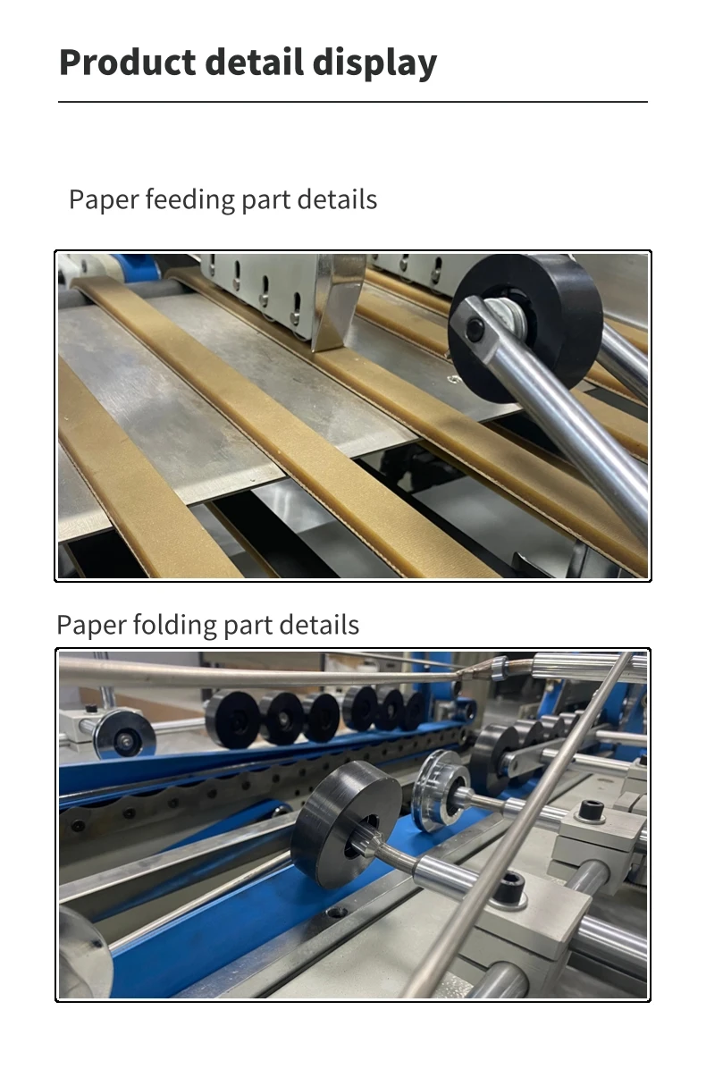 3A-900 PLC Controlled Folding Boxes Machine Crash Lock Bottom Paper Folder Automatic Cold Glue 200M/Min