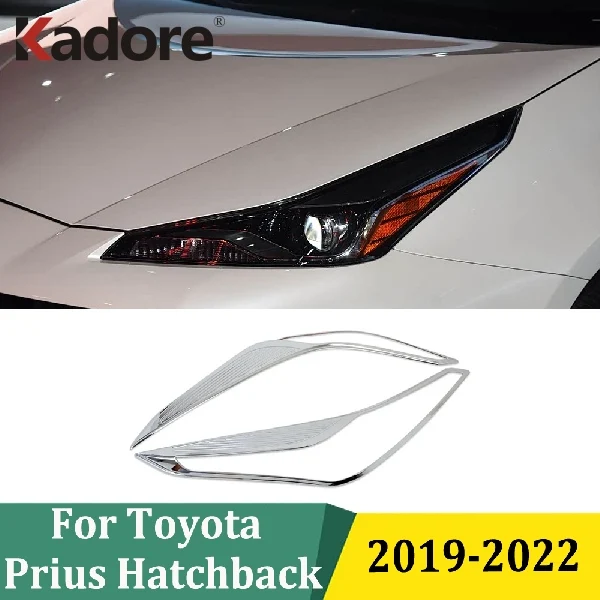 

For Toyota Prius Hatchback 2019 2020 2021 2022 Headlight Cover Trim Head Lamp Front Lights Frame Sticker Car Styling Accessories