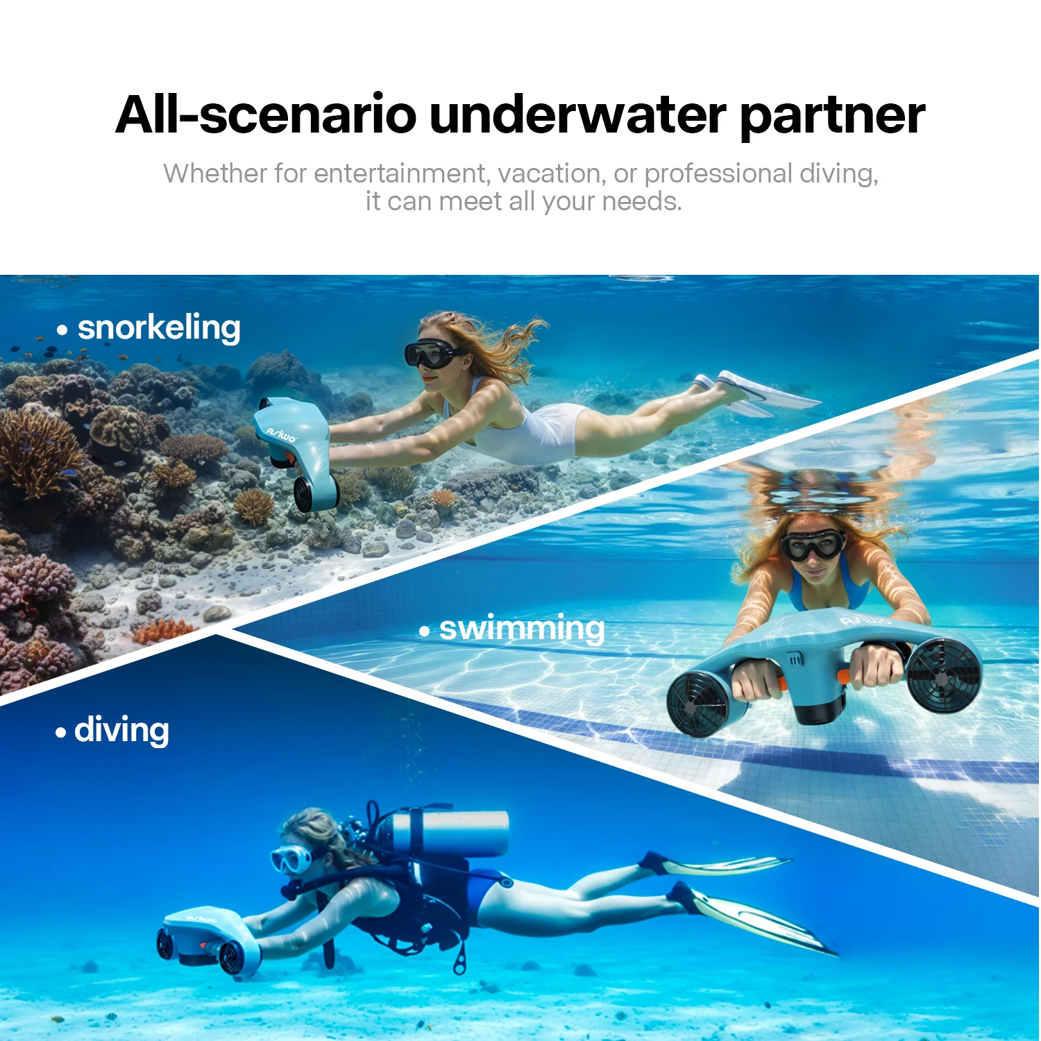 Skuter podwodny Manta 2, silni – Underwater Scooter Sea Scooter recenzja i cena