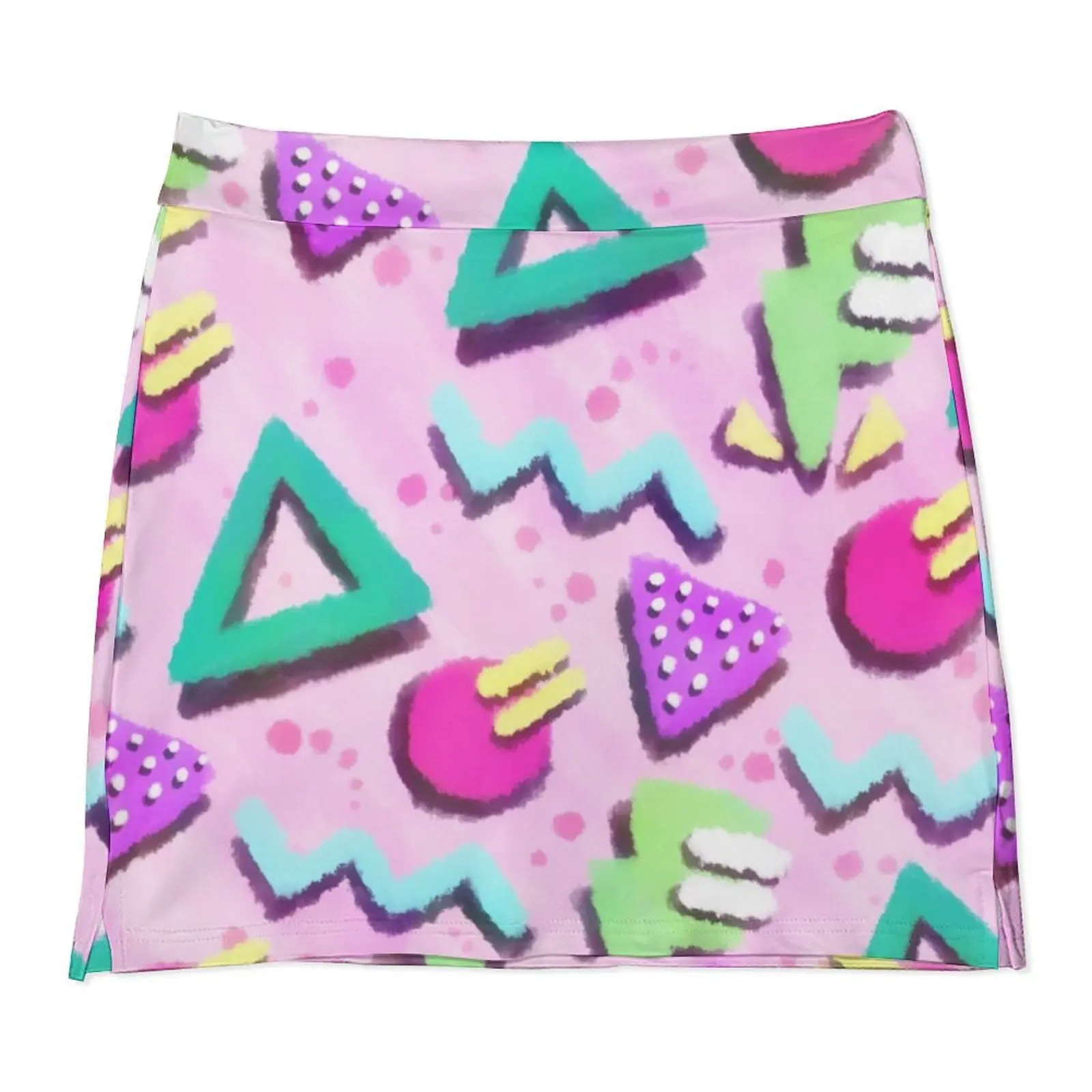 Minifalda con estampado de los años 80 para mujer, ropa de estilo japonés, ropa de diseñador de lujo, falda kawaii, color rosa Pastel