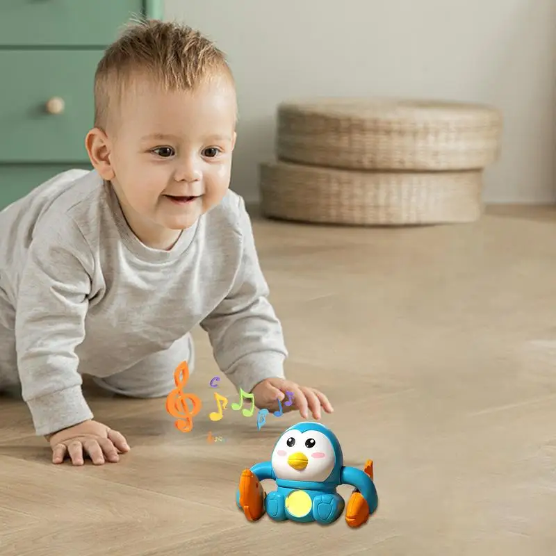 Crawling Cartoon Toy Animal Shape Sensor Toy With Sound And Light Funny Crawling Guide For Fine Motor Skills For Courtyard