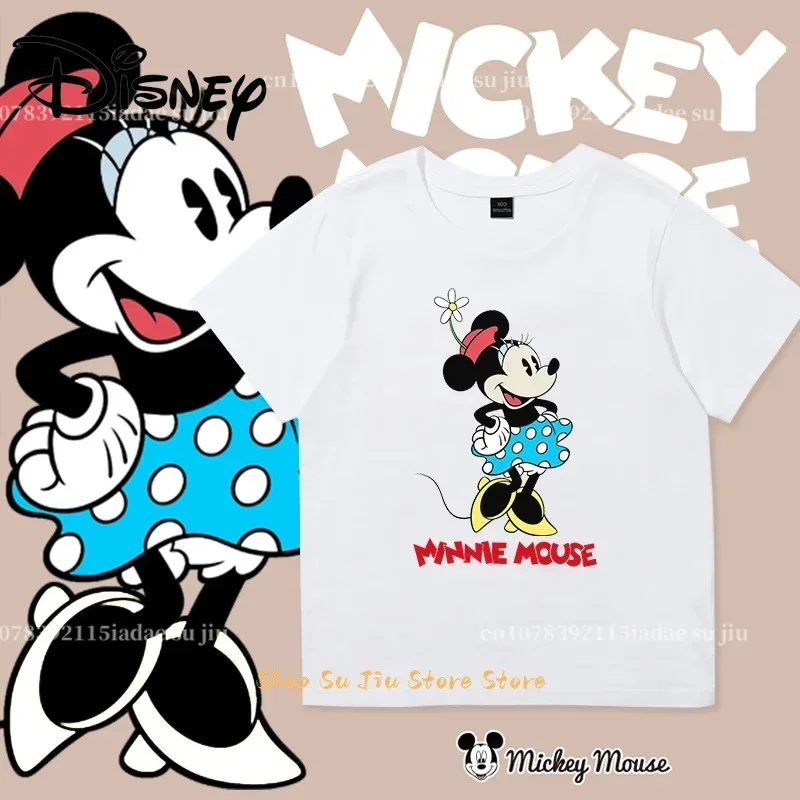 Mickey Mouse 3-14 Year Boys Girls T-Shirt Cute Cartoon High Quality Short Sleeve 2024 Summer Children's Clothing kids clothes