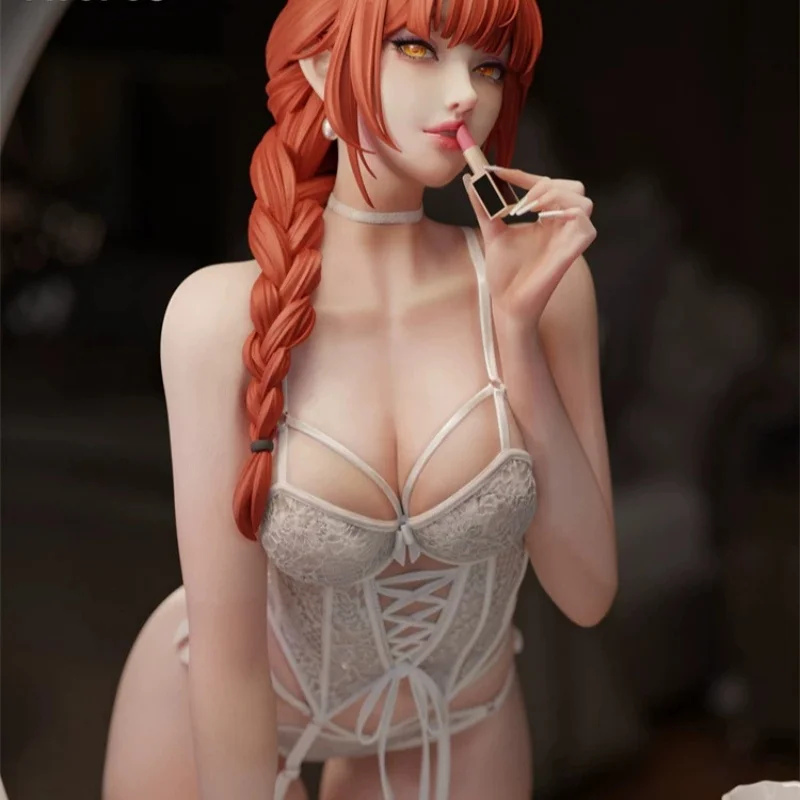 44CM PVC Chainsaw Man Makima Peripherals Action Figures Toy Model Desktop Ornament Birthday Gif