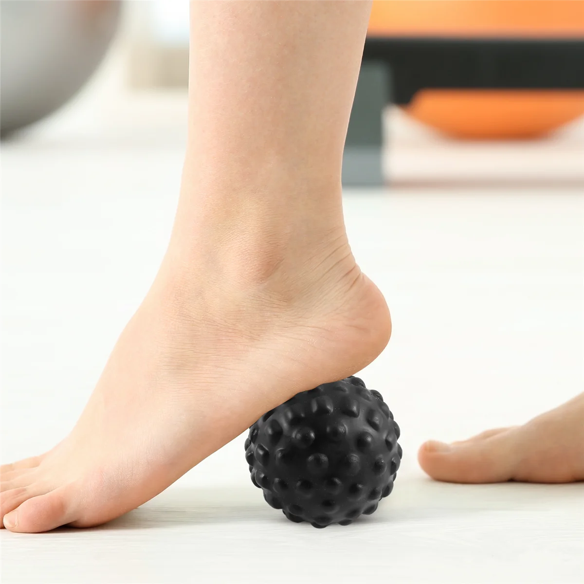 RIRI Pu Foam Bump Fascia Ball Relaksasi Otot Bola Pijat Kebugaran Bola Perawatan Kesehatan Tahan Air dan Mudah Dibersihkan-Hitam