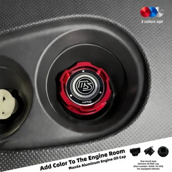 Aluminum ENGINE Oil Cap for MAZDASPEED MAZDA 2,3,5,6 MAZDA6 WAGON MIATA MX-5 CX-3 CX-5 ATENZA Axela Car Accessories JDM Style