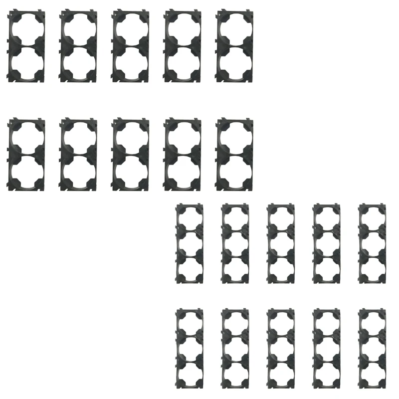 10pcs Easy to Install 26650 Lithium Battery Holder Frame, Stackable for Space Efficiency, Strong AntiShock Properties