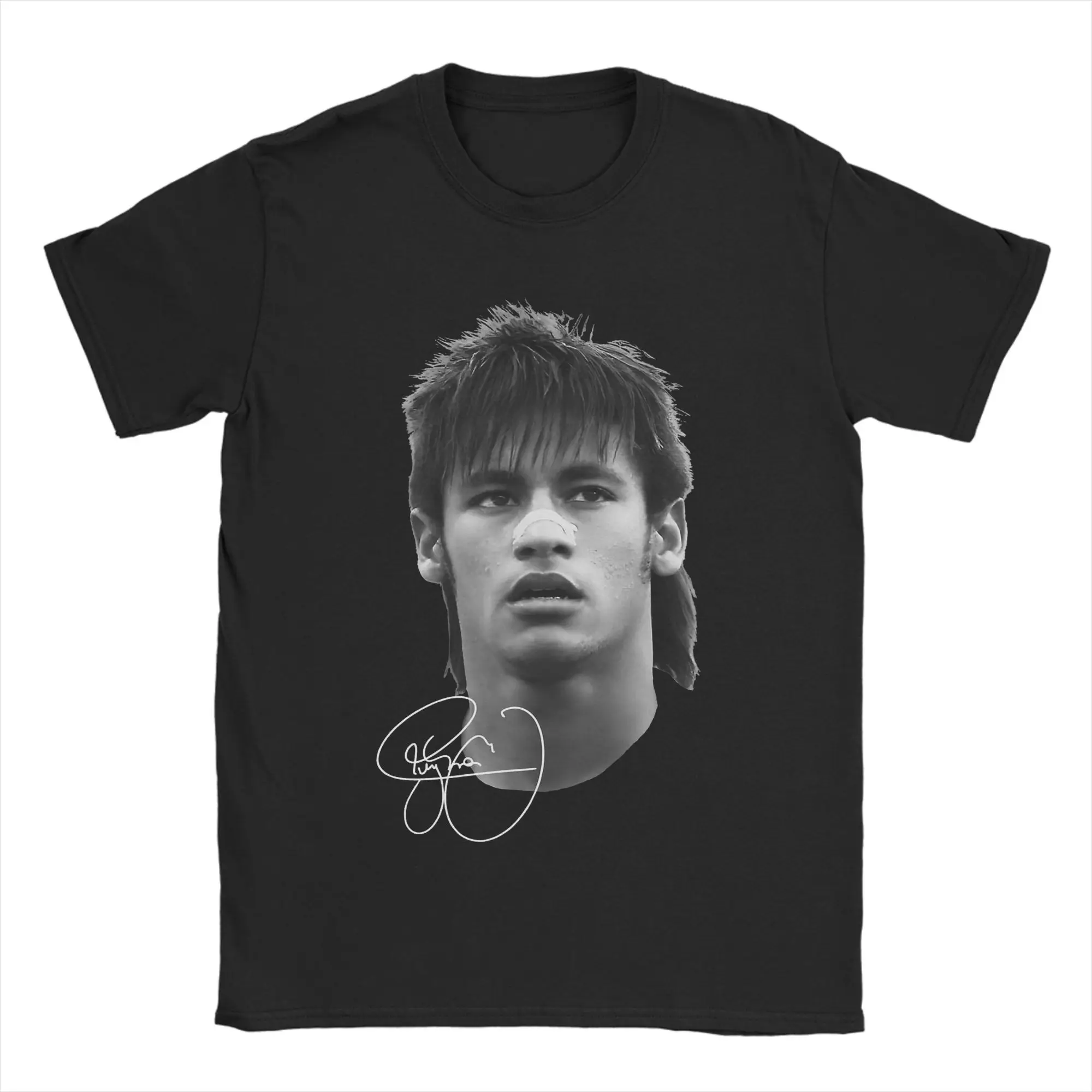 

Neymar JR T Shirts for Men 100% Cotton Funny T-Shirts Crewneck Tees Short Sleeve Tops Graphic