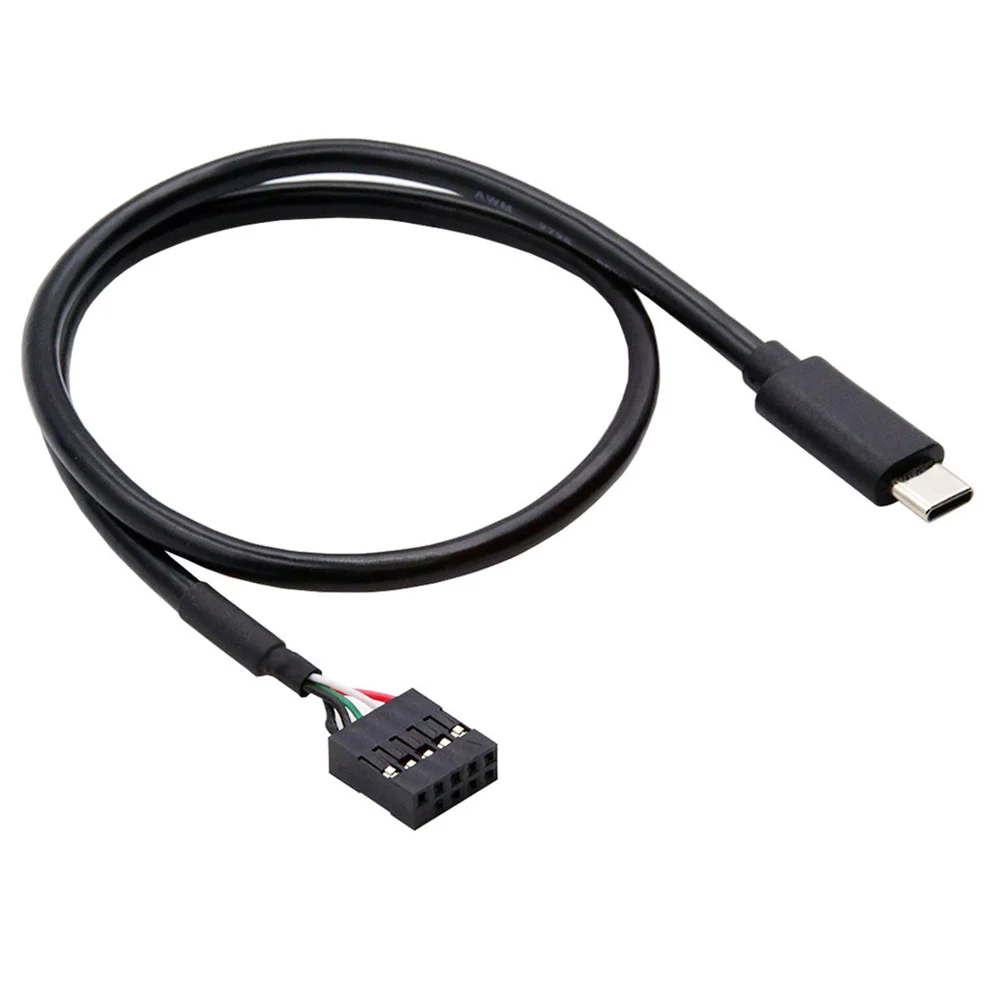 Cablecc-USB 2.0 pcマザーボード、9ピン、10ピンヘッダー、USB-C type-cケーブル、カメラ用50cm、ミニモニター、センサーパネル