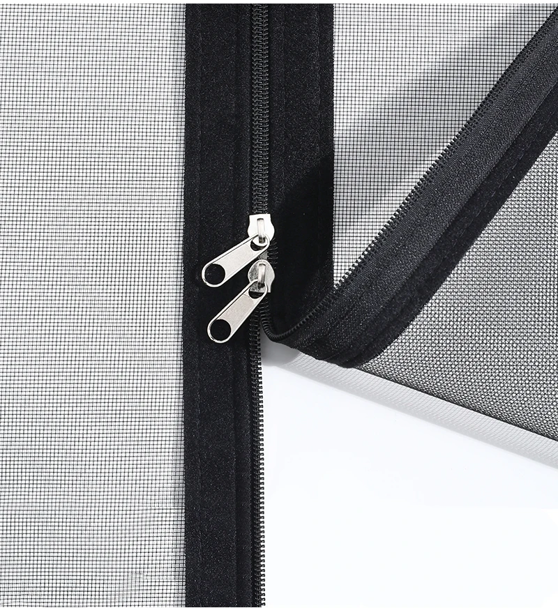 Maßgefertigte Größe, selbstklebendes Reißverschluss-Moskitonetz, Moskitonetz gegen Mücken, Fensternetz gegen Mücken, Tür- und Fensternetz. – Detail 11