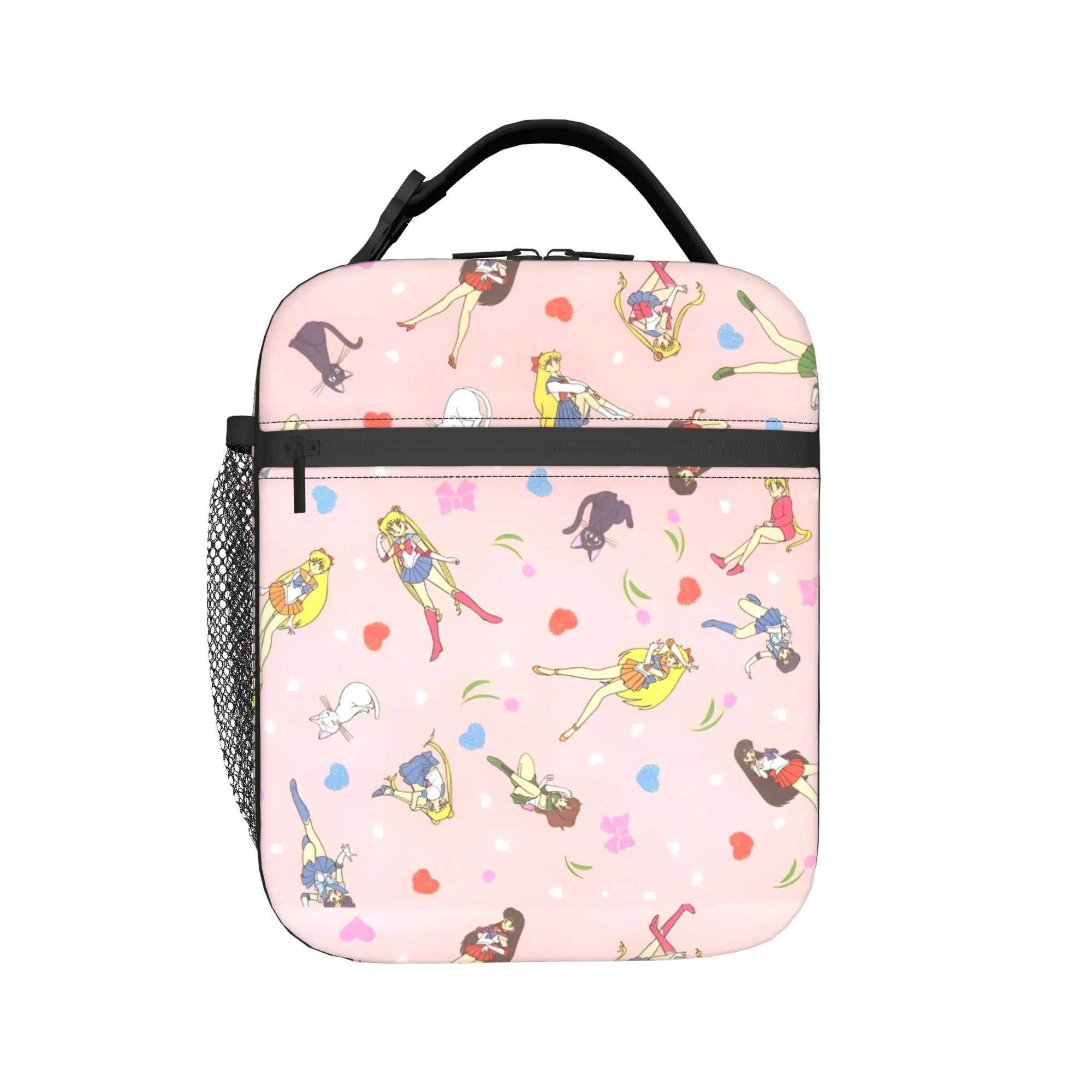 

Sailors Moons Luna girls anime Thermal Insulated Lunch Bags for Picnic Portable Bento Box Men Women Thermal Cooler Food Box