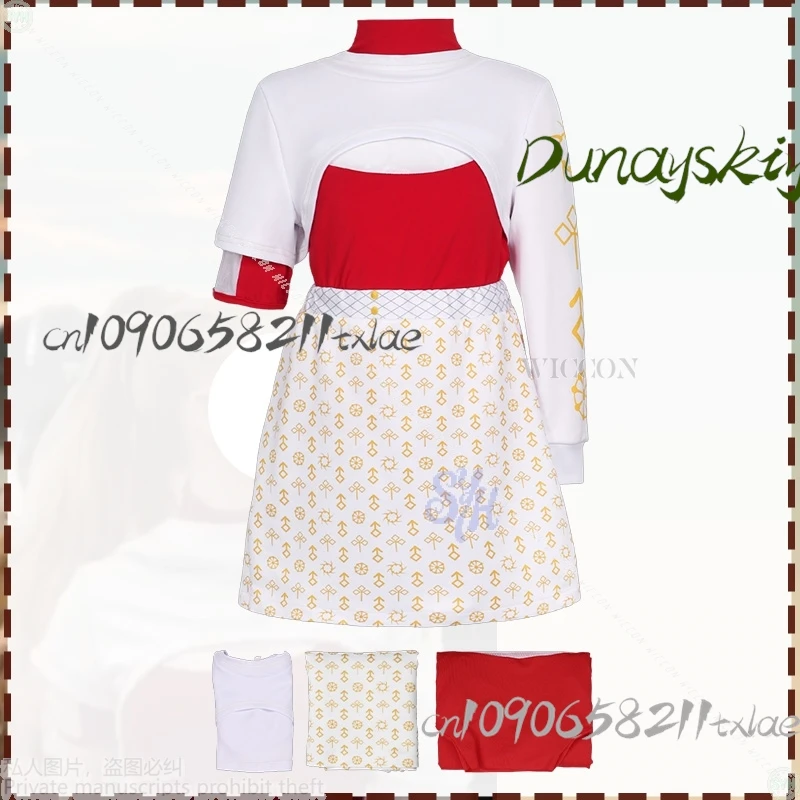 مكان أن يكون لنوفا فيلم زومبي تأثيري أنيمي زي الأحمر والأبيض المصفقين موحدة Y2K الشرير البدلة الباروكات هالوين #2