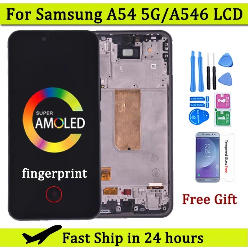 6.4\'\' Super AMOLED For Samsung A54 5G LCD A546U A546B A5460 Display Touch Screen Digitizer For Samsung A546 LCD