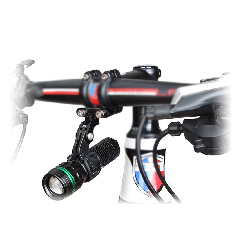 Support de lampe de poche à Clip pour vélo, pièce de cyclisme réglable Compatible avec adaptateur de support de caméra