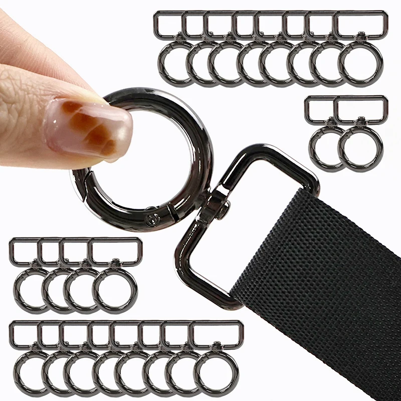 

30/50Pcs 20-38mm Metal Bags Strap Buckles Swivel Lobster Clasp Keychain Dog Collar Spring Snap Hooks DIY Hardware Accessories