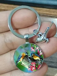 Cute Bird Animal Picture Art Keychain. Fashion Key Ring