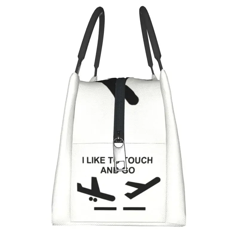 Custom Airplane Humour Lunch Bag Men Women Warm Cooler Insulated Lunch Boxes for Picnic Camping Work Travel