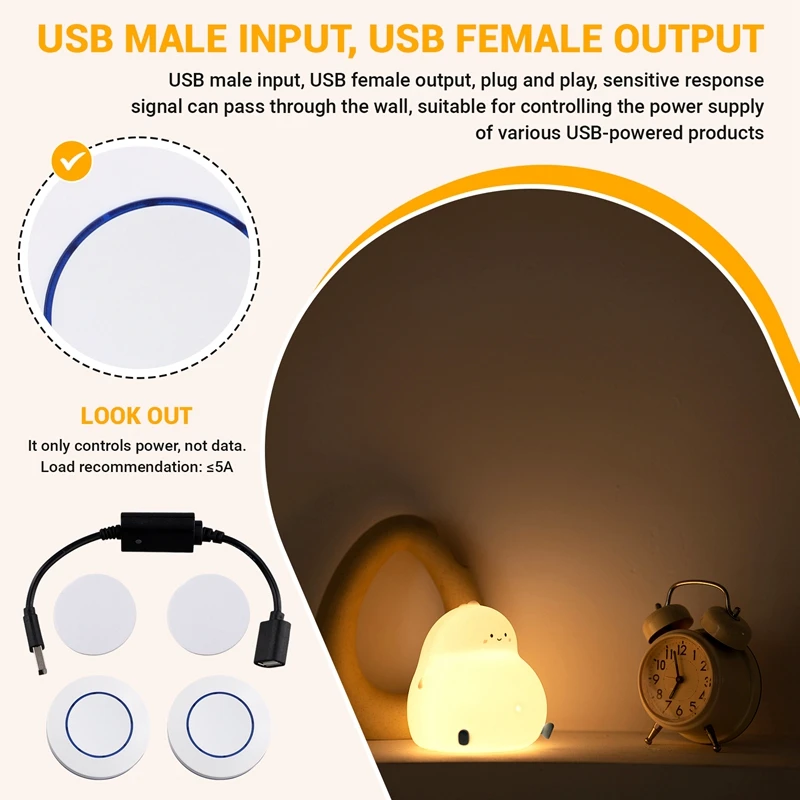 24-Hour Delivery DC 5V Wireless RF Remote Control Switch Driver Power On OFF For USB LED Light Strip Reading Lamp Light Fan Togg