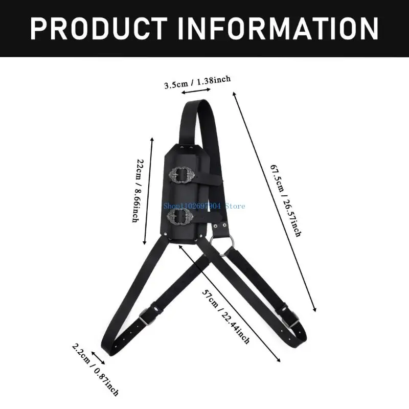 N7YF القرون الوسطى الجلود الظهر السيوف الكتف الضفادع قابل للتعديل الجلود غمد الحافظات عصر النهضة المحارب زي التبعي