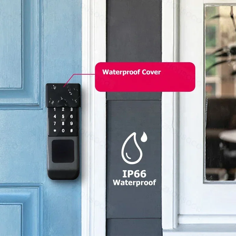 Waterproof Fingerprint Lock Tuya Wifi App Remote Control Smart Door Lock Card Digital Password Keyless Outdoor Electronic Lock