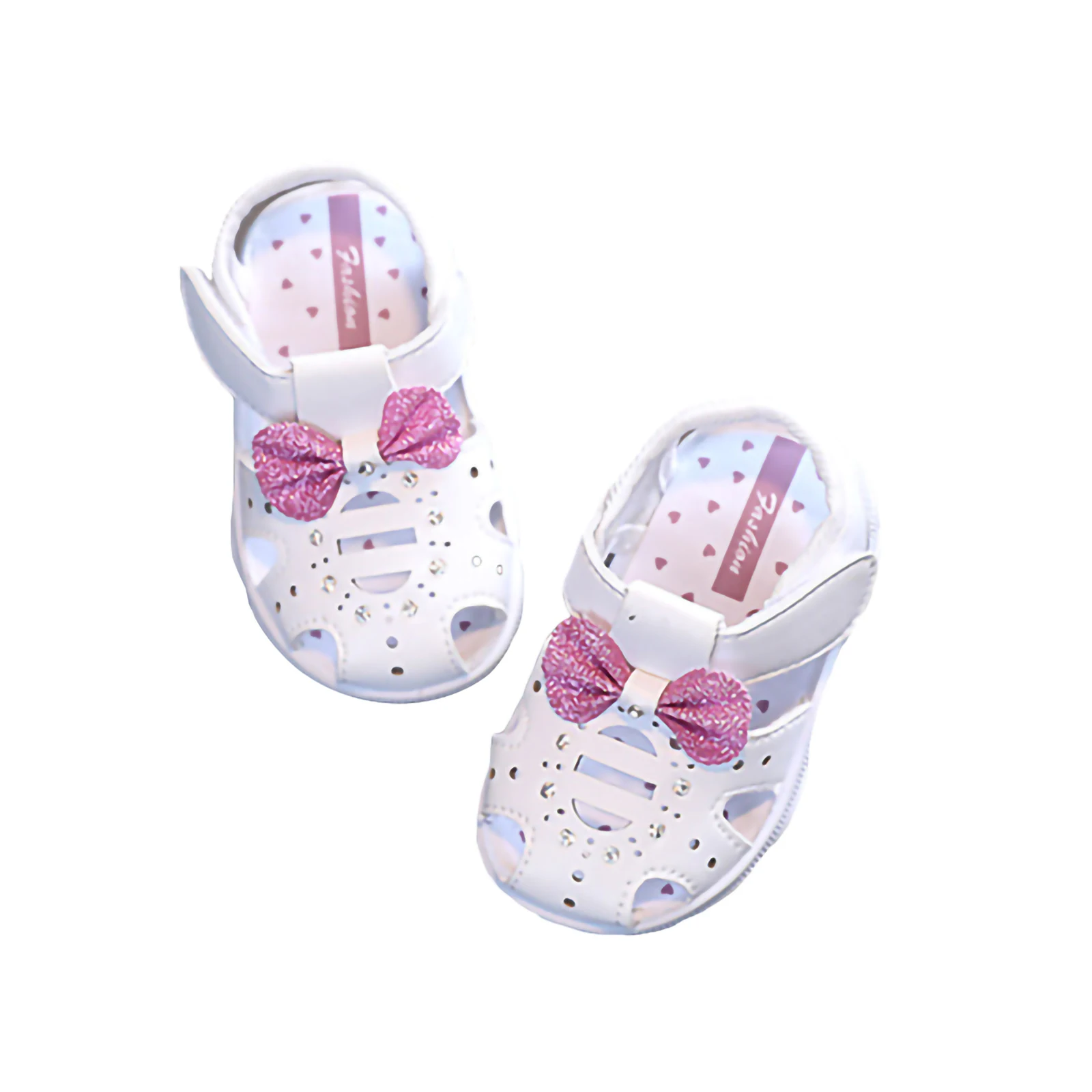 Summer Infant Breathable Soft Soled Squeaky Shoes Baby Front Wrapped Sandals Girls Princess Shoes for Toddler Kids Supplies