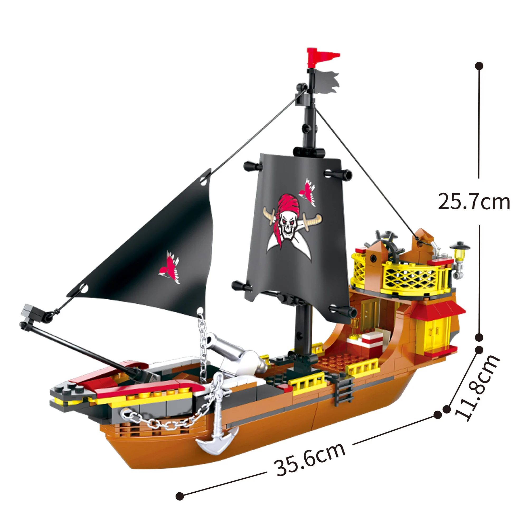 COGO Pirate Ship Building Toys,Pirate Ship Fathers Day Birthday Gifts Ideas for Adults and Boys Girls 6+