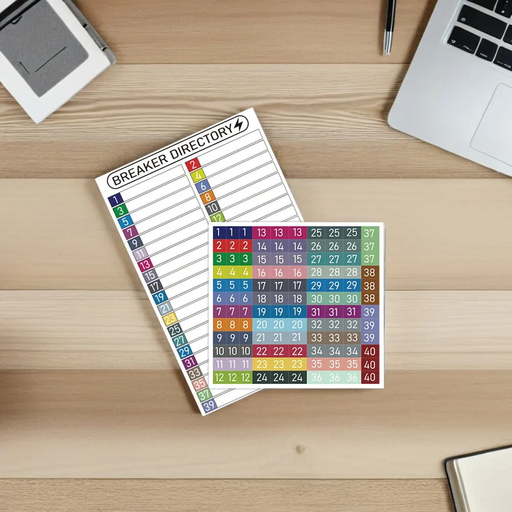 

Этикетки для электрических коробок, водонепроницаемые наклейки из ПВХ для панели выключателя, центр загрузки, дверные идентификационные бирки с пронумерованной цепью